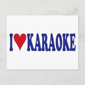 Carte Postale I Love Karaoke