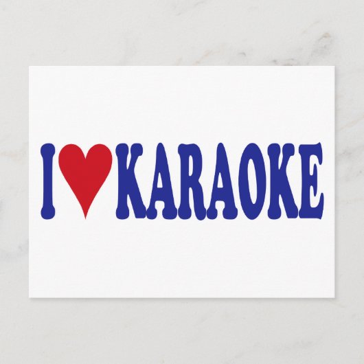 Carte Postale I Love Karaoke (Devant)
