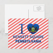 Carte Postale I Love Kennett Carré, PA (Devant / Derrière)