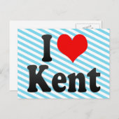 Carte Postale I Love Kent, États-Unis (Devant / Derrière)