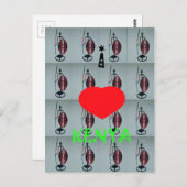 Carte Postale I Love Kenya Art Print (Devant / Derrière)