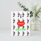 Carte Postale I Love Kenya Massai Art Print (Debout devant)