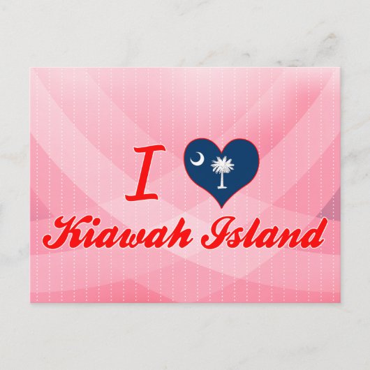 Carte Postale I Love Kiawah Island, Caroline du Sud (Devant)