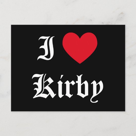 Carte Postale I Love Kirby (Devant)