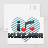 Carte Postale I Love Klezmer (Devant / Derrière)