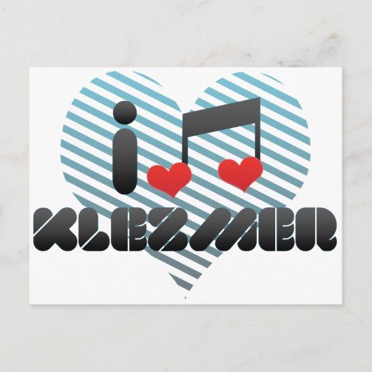 Carte Postale I Love Klezmer (Devant)