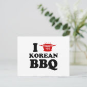 Carte Postale I Love Korean BBQ (고 기 구 이) (Debout devant)