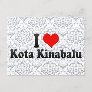 Carte Postale I Love Kota Kinabalu, Malaisie