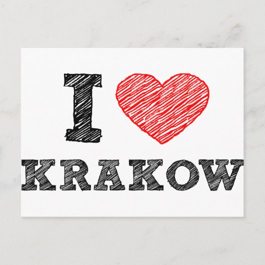 Carte Postale I Love Kraków (Devant)