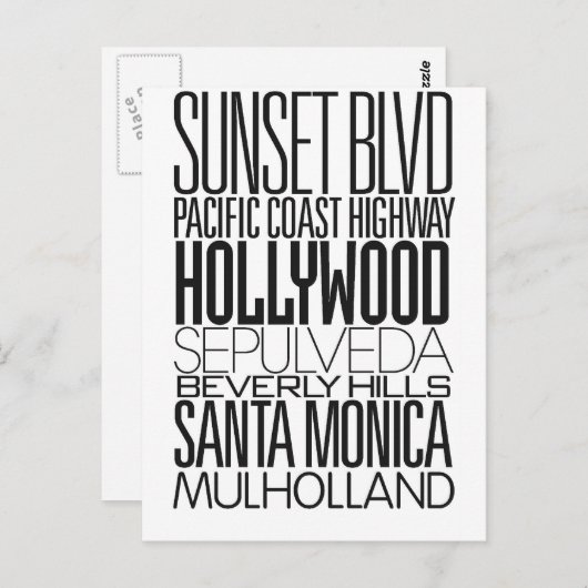 Carte Postale I Love LA (Devant / Derrière)