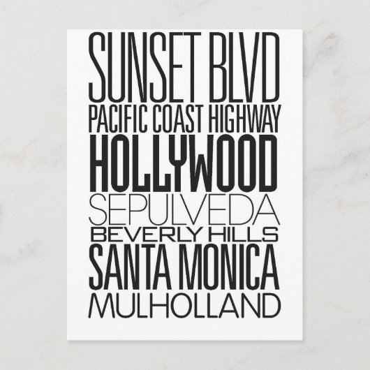 Carte Postale I Love LA (Devant)