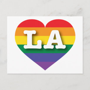 Carte Postale I Love LA Rainbow Heart