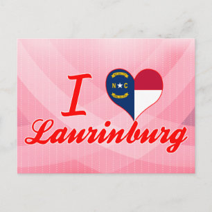 Carte Postale I Love Laurinburg, Caroline du Nord