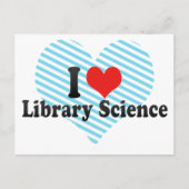 Carte Postale I Love Library Science (Devant)
