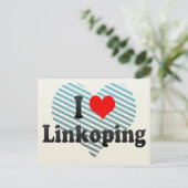 Carte Postale I Love Linkoping, Suède (Debout devant)