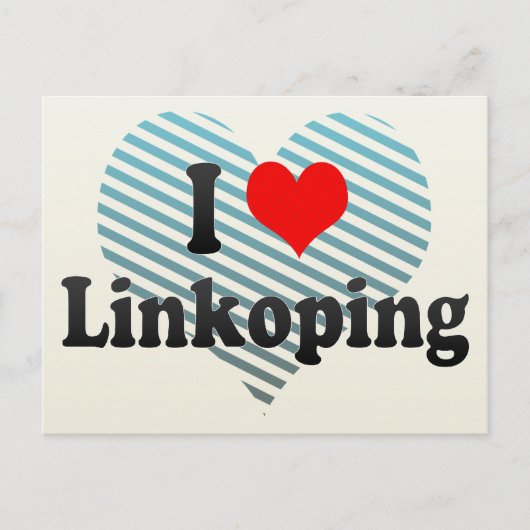 Carte Postale I Love Linkoping, Suède (Devant)
