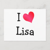 Carte Postale I Love Lisa (Devant)