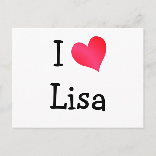 Carte Postale I Love Lisa (Devant)