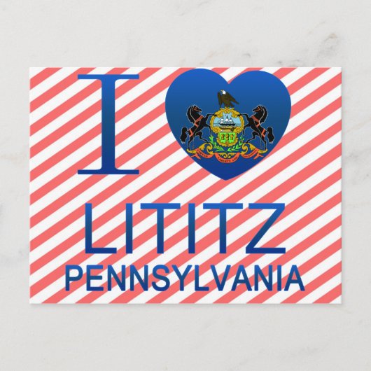 Carte Postale I Love Lititz, PA (Devant)
