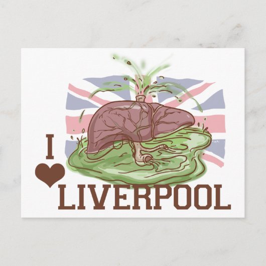 Carte Postale I Love Liverpool Humour (Devant)