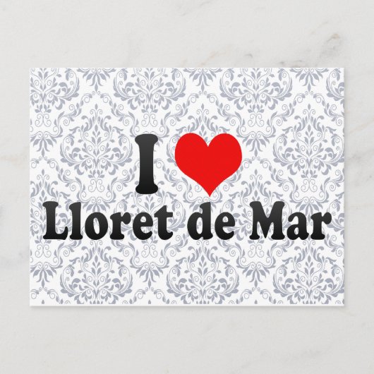 Carte Postale I Love Lloret de Mar, Espagne (Devant)