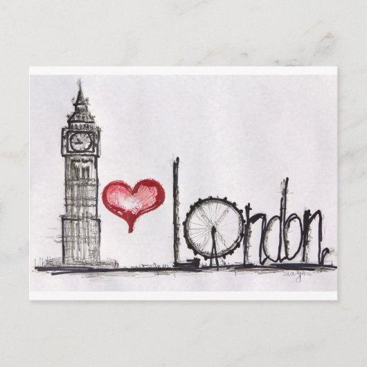 Carte Postale I love London (Devant)