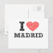 Carte Postale I Love Madrid (Devant / Derrière)