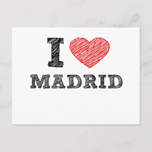 Carte Postale I Love Madrid (Devant)