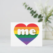 Carte Postale I Love Maine Rainbow Heart (Debout devant)
