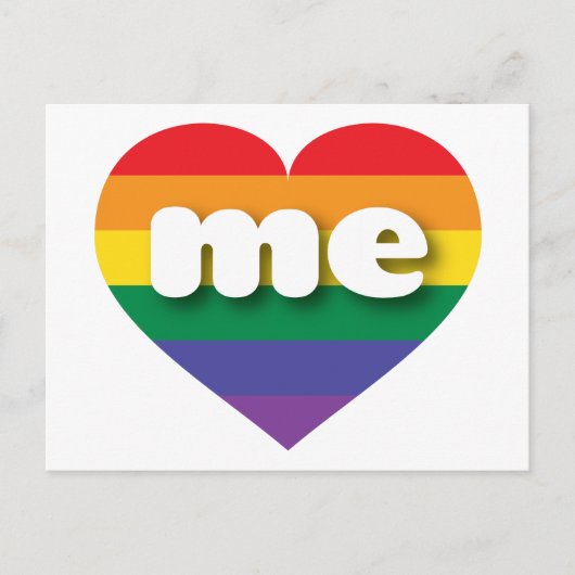 Carte Postale I Love Maine Rainbow Heart (Devant)