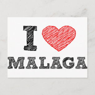 Carte Postale I Love Málaga