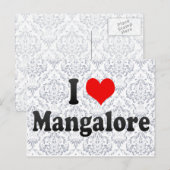 Carte Postale I Love Mangalore, Inde (Devant / Derrière)
