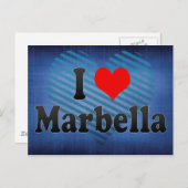 Carte Postale I Love Marbella, Espagne (Devant / Derrière)
