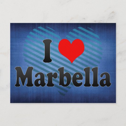 Carte Postale I Love Marbella, Espagne (Devant)