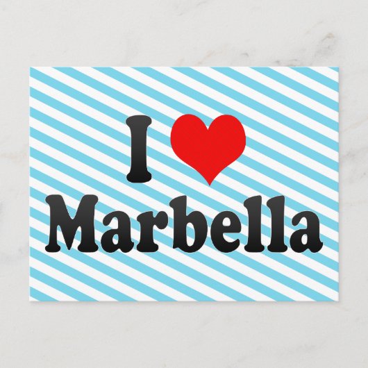 Carte Postale I Love Marbella, Espagne (Devant)