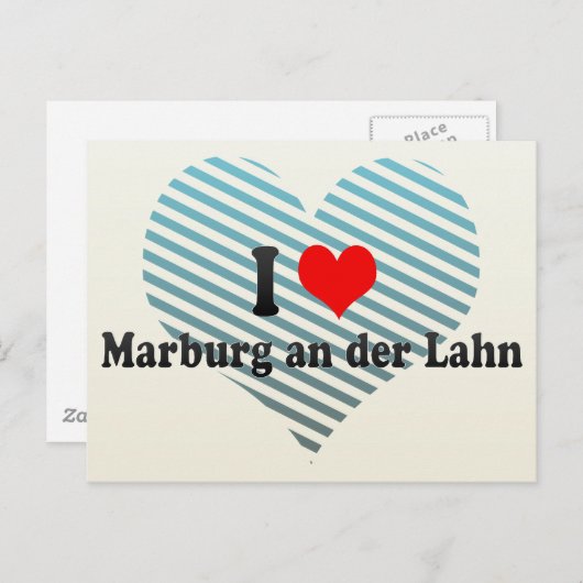 Carte Postale I Love Marburg an der Lahn, Allemagne (Devant / Derrière)