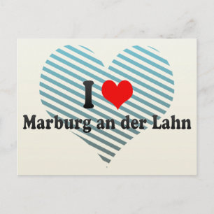 Carte Postale I Love Marburg an der Lahn, Allemagne