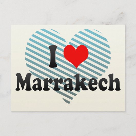 Carte Postale I Love Marrakech, Maroc (Devant)