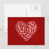 Carte postale I Love Math (Devant / Derrière)
