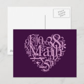 Carte postale I Love Math (Devant / Derrière)