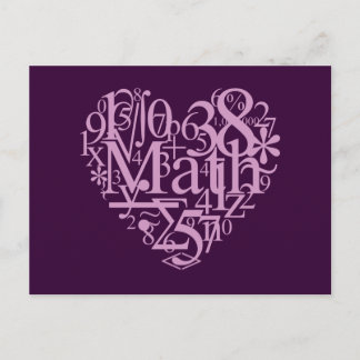 Carte postale I Love Math