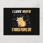Carte Postale I Love Math Chat Kitten Mathegenie Enseignant Math (Devant)