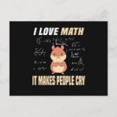 Carte Postale I Love Math Hamster Rodent Math Genius Math (Devant)