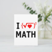 Carte Postale I Love Math White (Debout devant)
