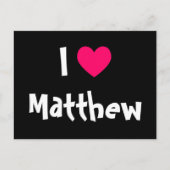 Carte Postale I Love Matthew (Devant)