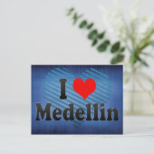 Carte Postale I Love Medellin, la Colombie (Debout devant)