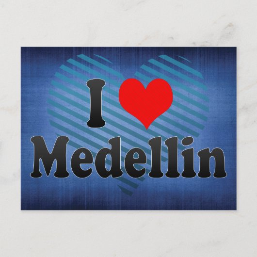 Carte Postale I Love Medellin, la Colombie (Devant)