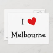 Carte Postale I Love Melbourne (Devant / Derrière)