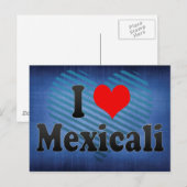 Carte Postale I Love Mexicali, Mexique (Devant / Derrière)