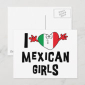 Carte Postale I Love Mexican Girls (Devant / Derrière)